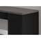 Homeroots 30 in. Black Particle BoardGrey Top & Clear Tempered Glass Computer Desk 333529 - alternate 4
